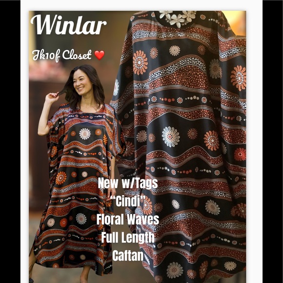 🌻NWT WINLAR EARTH WAVES COVERUP/ CAFTAN - Picture 10 of 10